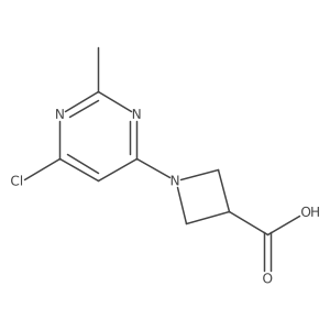 1-(6-Chloro-2-methylpyrimidin-4-yl)azetidine-3-carboxylic acid结构式