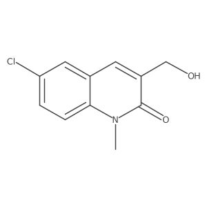 6-chloro-3-(hydroxymethyl)-1-methylquinolin-2(1H)-one结构式