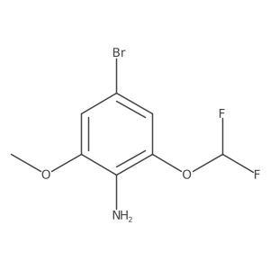 4-Bromo-2-(difluoromethoxy)-6-methoxyaniline结构式