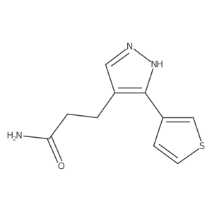 3-(3-(thiophen-3-yl)-1H-pyrazol-4-yl)propanamide结构式