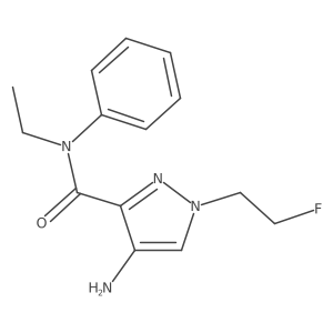 4-Amino-N-ethyl-1-(2-fluoroethyl)-n-phenyl-1H-pyrazole-3-carboxamide Structure