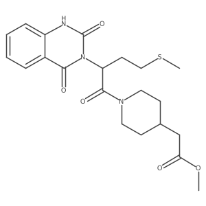 Methyl 2-[1-[(2S)-2-(2,4-dioxo-1H-quinazolin-3-yl)-4-methylsulfanylbutanoyl]piperidin-4-yl]acetate结构式