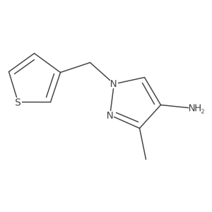 3-methyl-1-[(thiophen-3-yl)methyl]-1H-pyrazol-4-amine Structure