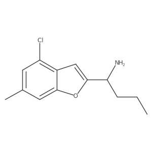 (1S)-1-(4-chloro-6-methyl-1-benzofuran-2-yl)butan-1-amine结构式
