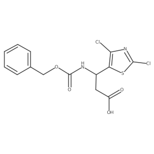 (3R)-3-{[(benzyloxy)carbonyl]amino}-3-(dichloro-1,3-thiazol-5-yl)propanoic acid结构式
