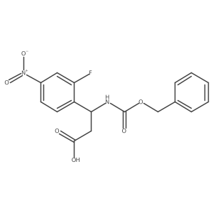 (3S)-3-{[(benzyloxy)carbonyl]amino}-3-(2-fluoro-4-nitrophenyl)propanoic acid结构式
