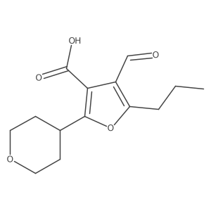 4-Formyl-2-(oxan-4-yl)-5-propylfuran-3-carboxylic acid Structure