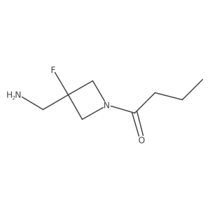 1-[3-(Aminomethyl)-3-fluoroazetidin-1-yl]butan-1-one结构式