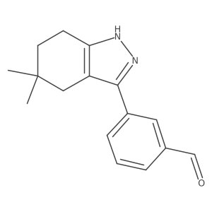 3-(5,5-dimethyl-4,5,6,7-tetrahydro-2H-indazol-3-yl)benzaldehyde Structure