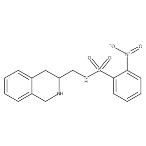 2-nitro-N-[(1,2,3,4-tetrahydroisoquinolin-3-yl)methyl]benzene-1-sulfonamide结构式