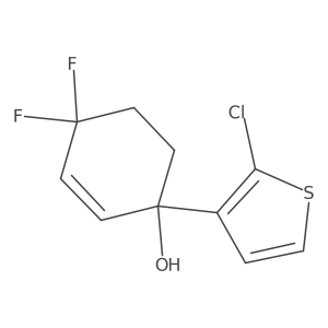 1-(2-Chlorothiophen-3-yl)-4,4-difluorocyclohex-2-en-1-ol结构式