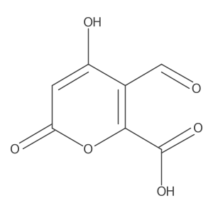 5-formyl-4-hydroxy-2-oxo-2H-pyran-6-carboxylic acid Structure