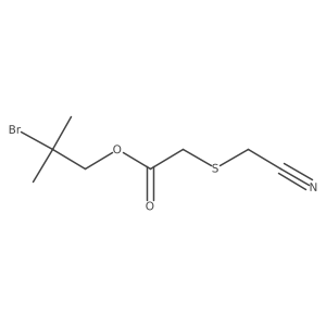 2-Bromo-2-methylpropyl 2-[(cyanomethyl)sulfanyl]acetate Structure