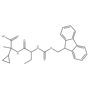 2-cyclopropyl-2-[(2S)-2-({[(9H-fluoren-9-yl)methoxy]carbonyl}amino)butanamido]propanoic acid结构式