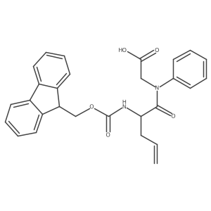 2-[2-({[(9H-fluoren-9-yl)methoxy]carbonyl}amino)-N-phenylpent-4-enamido]acetic acid Structure