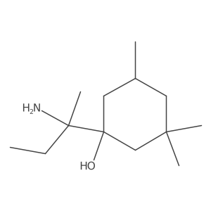 1-(2-Aminobutan-2-yl)-3,3,5-trimethylcyclohexan-1-ol结构式
