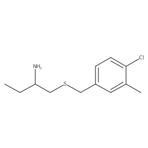 1-{[(4-Chloro-3-methylphenyl)methyl]sulfanyl}butan-2-amine Structure