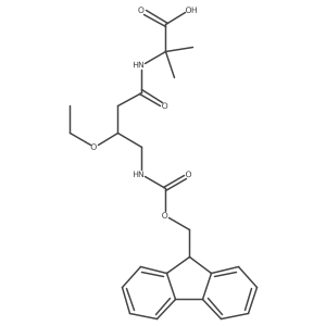 2-[3-ethoxy-4-({[(9H-fluoren-9-yl)methoxy]carbonyl}amino)butanamido]-2-methylpropanoic acid结构式