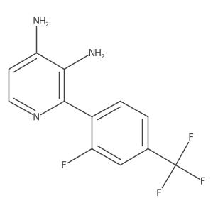 2-[2-Fluoro-4-(trifluoromethyl)phenyl]pyridine-3,4-diamine结构式