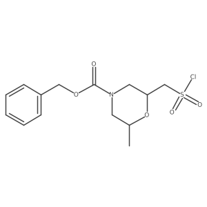Benzyl 2-[(chlorosulfonyl)methyl]-6-methylmorpholine-4-carboxylate结构式