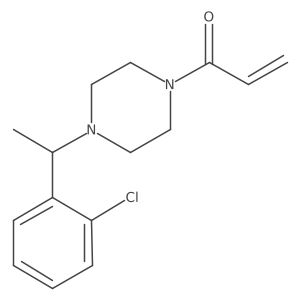 1-[4-[1-(2-Chlorophenyl)ethyl]piperazin-1-yl]prop-2-en-1-one Structure