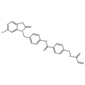 N-{4-[(6-chloro-2-oxo-2,3-dihydro-1H-indol-1-yl)methyl]phenyl}-4-[(prop-2-enamido)methyl]benzamide Structure