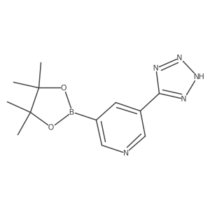 3-(4,4,5,5-Tetramethyl-1,3,2-dioxaborolan-2-YL)-5-(tetrazol-5-YL)pyridine结构式