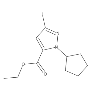 Ethyl 2-cyclopentyl-5-iodopyrazole-3-carboxylate Structure