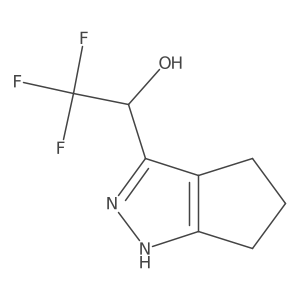 (1S)-1-{1H,4H,5H,6H-cyclopenta[c]pyrazol-3-yl}-2,2,2-trifluoroethan-1-ol结构式