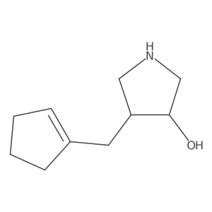 rac-(3R,4S)-4-[(cyclopent-1-en-1-yl)methyl]pyrrolidin-3-ol Structure