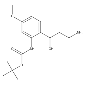 tert-butyl N-{2-[(1S)-3-amino-1-hydroxypropyl]-5-methoxyphenyl}carbamate Structure