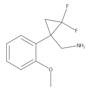 [2,2-Difluoro-1-(2-methoxyphenyl)cyclopropyl]methanamine结构式