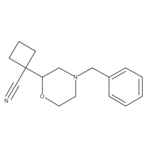 1-(4-Benzylmorpholin-2-yl)cyclobutane-1-carbonitrile结构式