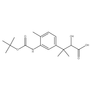 3-(3-{[(Tert-butoxy)carbonyl]amino}-4-methylphenyl)-2-hydroxy-3-methylbutanoic acid Structure