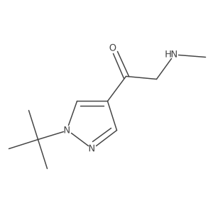 1-(1-tert-butyl-1H-pyrazol-4-yl)-2-(methylamino)ethan-1-one结构式