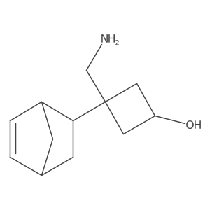 3-(Aminomethyl)-3-{bicyclo[2.2.1]hept-5-en-2-yl}cyclobutan-1-ol结构式