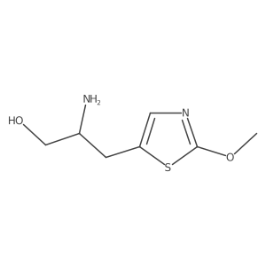 2-Amino-3-(2-methoxy-1,3-thiazol-5-yl)propan-1-ol结构式