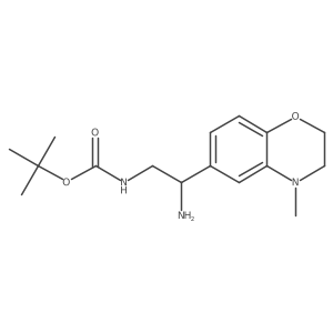 tert-butyl N-[2-amino-2-(4-methyl-3,4-dihydro-2H-1,4-benzoxazin-6-yl)ethyl]carbamate结构式