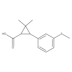 2,2-Dimethyl-3-[3-(methylsulfanyl)phenyl]cyclopropane-1-carboxylic acid结构式