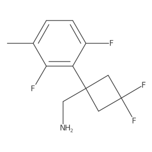 [1-(2,6-Difluoro-3-methylphenyl)-3,3-difluorocyclobutyl]methanamine结构式