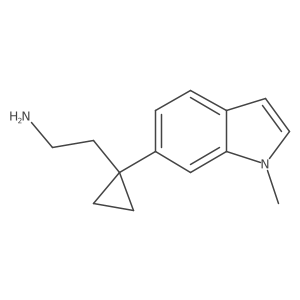 2-[1-(1-methyl-1H-indol-6-yl)cyclopropyl]ethan-1-amine结构式