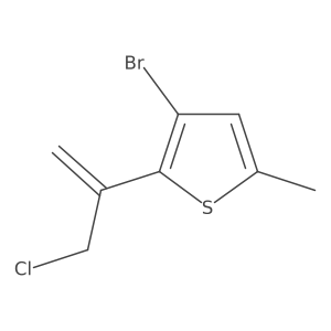 3-Bromo-2-(3-chloroprop-1-en-2-yl)-5-methylthiophene结构式