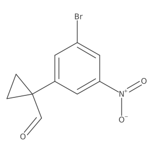 1-(3-Bromo-5-nitrophenyl)cyclopropane-1-carbaldehyde Structure