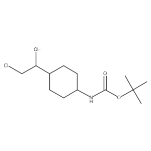 tert-butyl N-[4-(2-chloro-1-hydroxyethyl)cyclohexyl]carbamate Structure