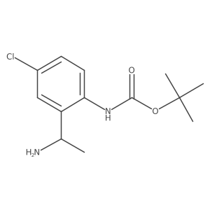 tert-butyl N-[2-(1-aminoethyl)-4-chlorophenyl]carbamate Structure