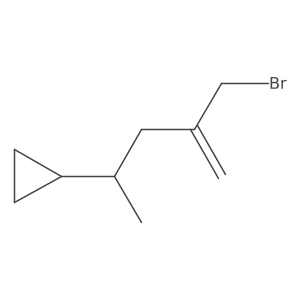 [4-(Bromomethyl)pent-4-en-2-yl]cyclopropane结构式