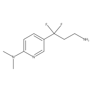 5-(3-amino-1,1-difluoropropyl)-N,N-dimethylpyridin-2-amine结构式