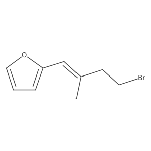 2-(4-Bromo-2-methylbut-1-en-1-yl)furan Structure