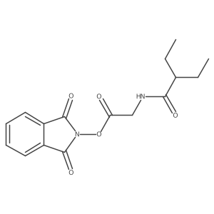 1,3-dioxo-2,3-dihydro-1H-isoindol-2-yl 2-(2-ethylbutanamido)acetate结构式