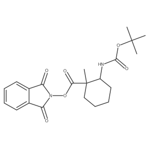 1,3-dioxo-2,3-dihydro-1H-isoindol-2-yl 2-{[(tert-butoxy)carbonyl]amino}-1-methylcyclohexane-1-carboxylate Structure